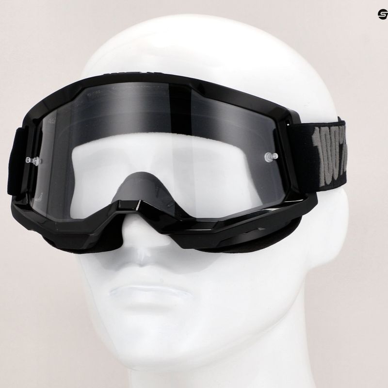Gogle rowerowe 100% Strata 2 black/clear 7