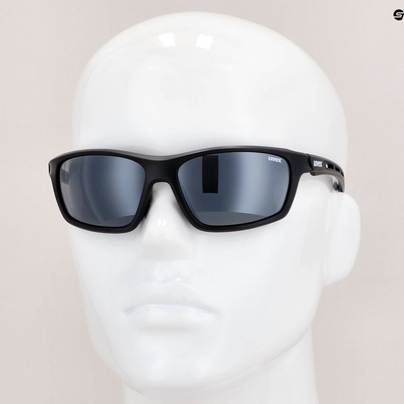 Okulary przeciwsłoneczne UVEX Sportstyle 229 black matt/litemirror silver 10