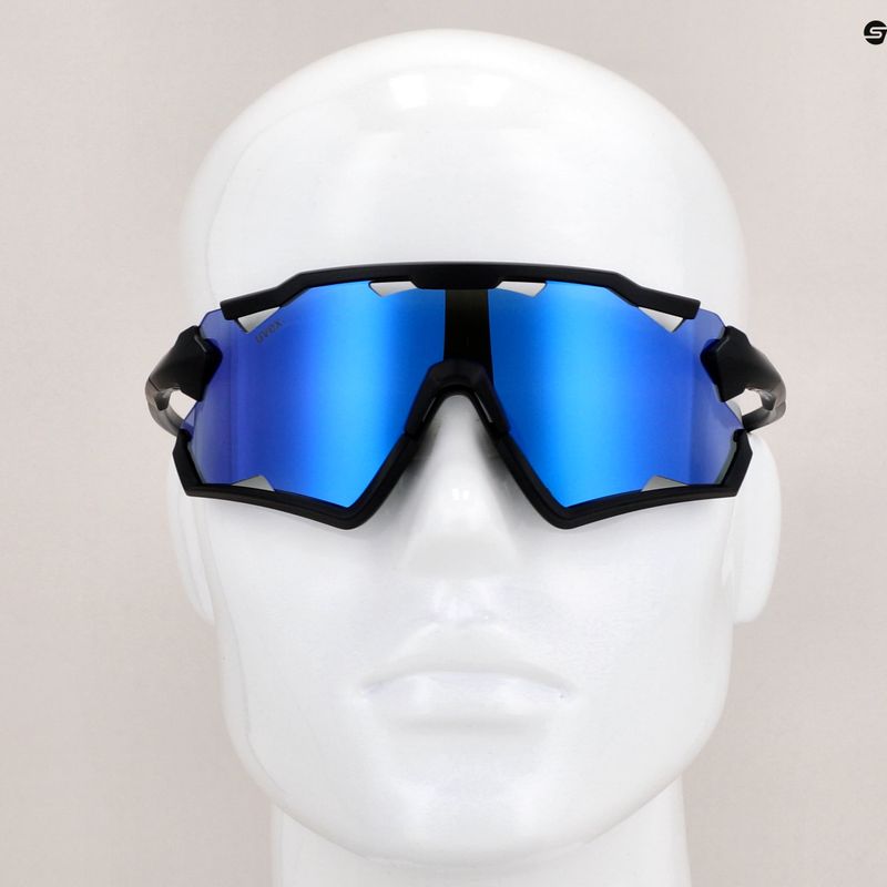 Okulary przeciwsłoneczne UVEX Sportstyle 228 black matt/mirror blue 11