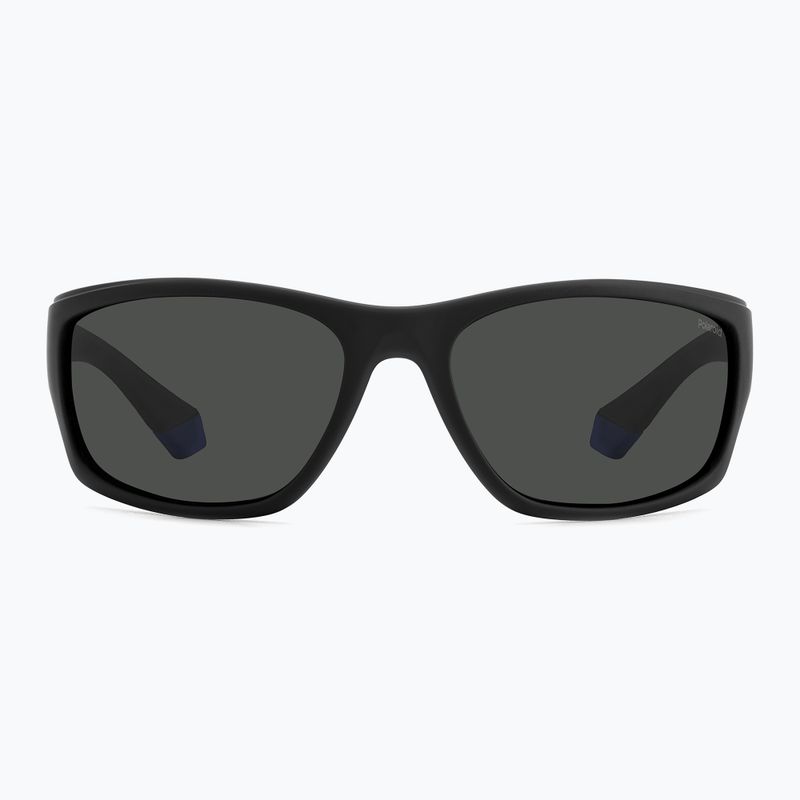 Okulary przeciwsłoneczne męskie Polaroid PLD 2135/S matte black blue/grey polarized 3