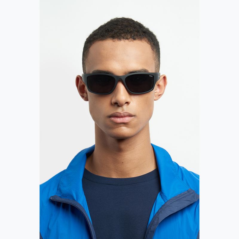 Okulary przeciwsłoneczne męskie Polaroid PLD 2135/S matte black blue/grey polarized 7