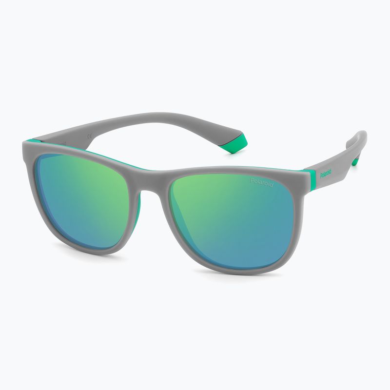 Okulary przeciwsłoneczne dziecięce Polaroid PLD 8049/S grey green/greygreen mirror polarized 2