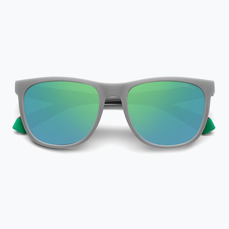 Okulary przeciwsłoneczne dziecięce Polaroid PLD 8049/S grey green/greygreen mirror polarized 4