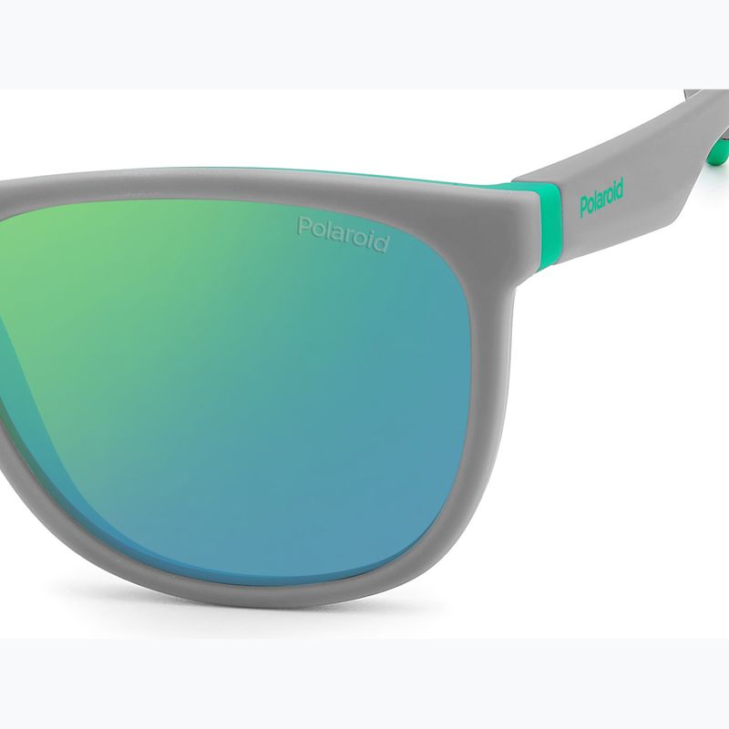 Okulary przeciwsłoneczne dziecięce Polaroid PLD 8049/S grey green/greygreen mirror polarized 5