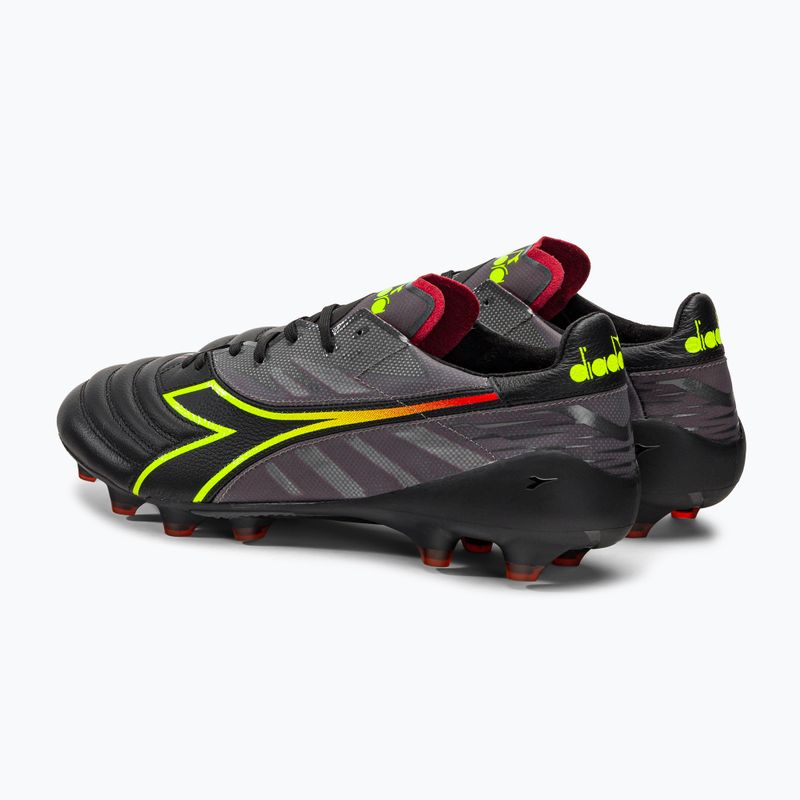 Buty piłkarskie  męskie Diadora Brasil Elite Veloce ITA LPX czarno-szare DD-101.178785-D0136-43 3