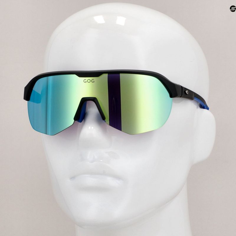 Okulary przeciwsłoneczne GOG Perseus matt black/blue/blue green 10