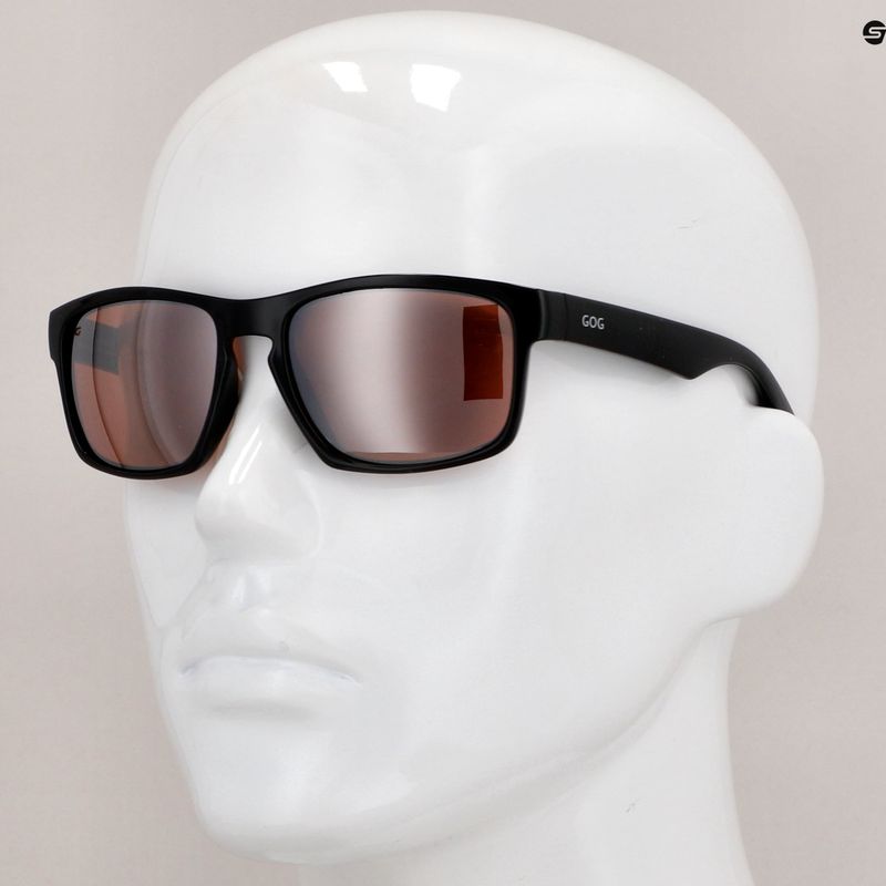 Okulary przeciwsłoneczne GOG Logan black/silver mirror 9