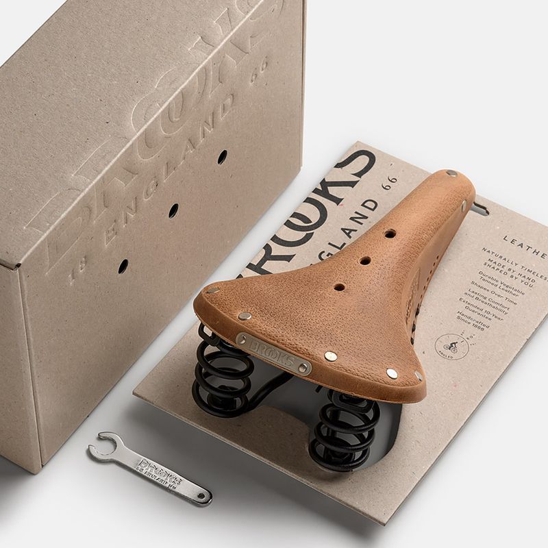 Siodełko rowerowe Brooks England Flyer Softened dark tan 8