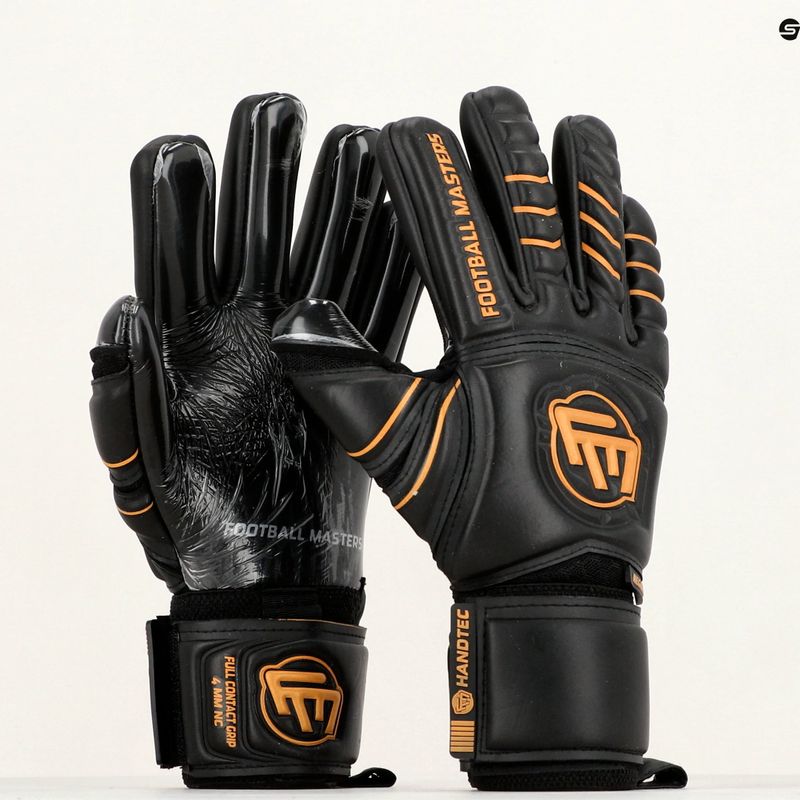 Rękawice bramkarskie Football Masters Full Contact NC v4.0 czarne/złote 5