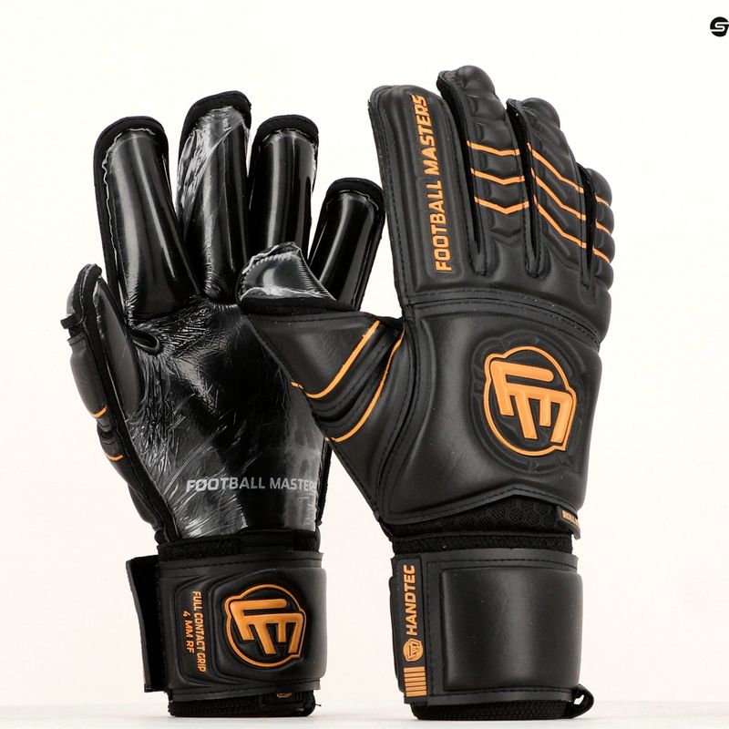 Rękawice bramkarskie Football Masters Full Contact RF v4.0 czarne/złote 8