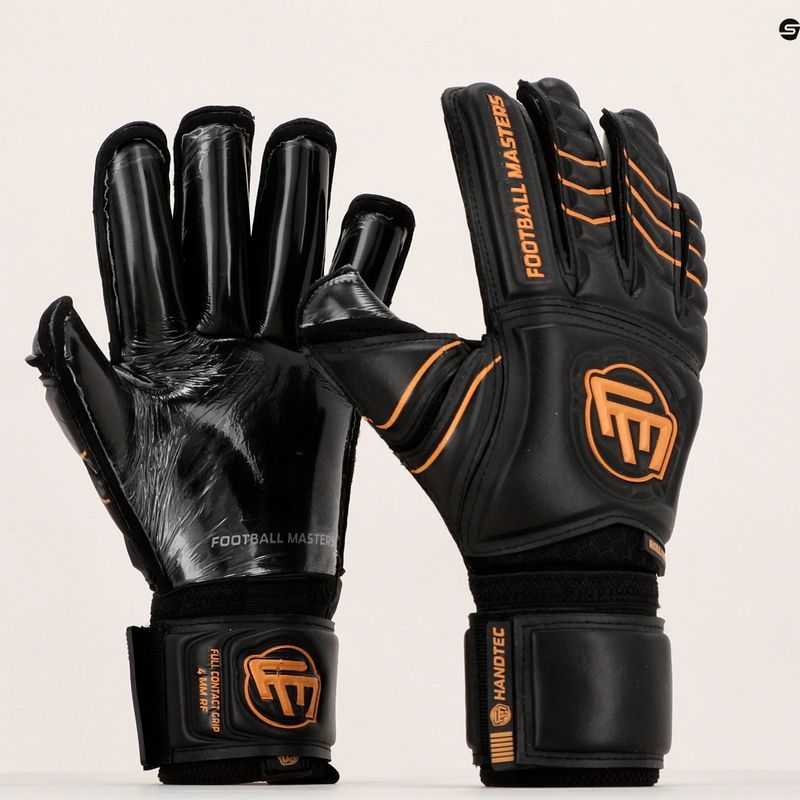 Rękawice bramkarskie dziecięce Football Masters Full Contact RF v4.0 czarne/złote 5