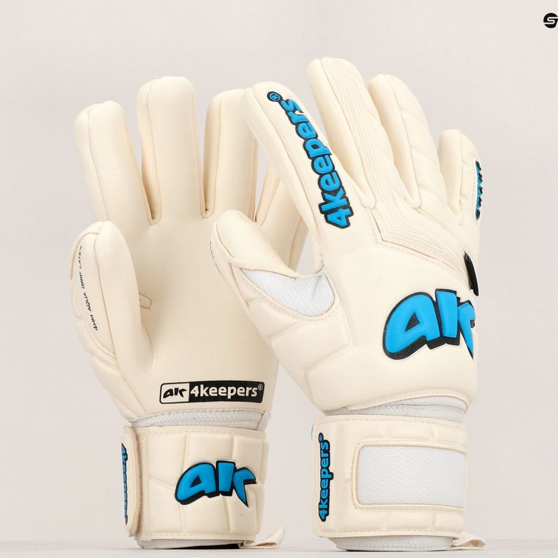 Rękawice bramkarskie 4keepers Champ Aqua V NC biały/niebieski 11