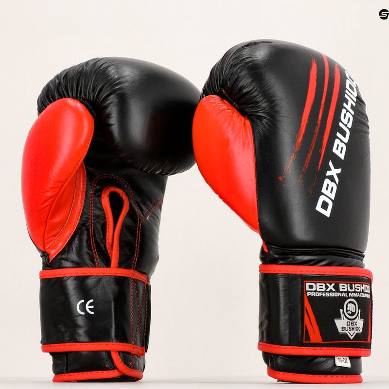 Rękawice treningowe sparingowe DBX BUSHIDO skóra czarne ARB-415 23