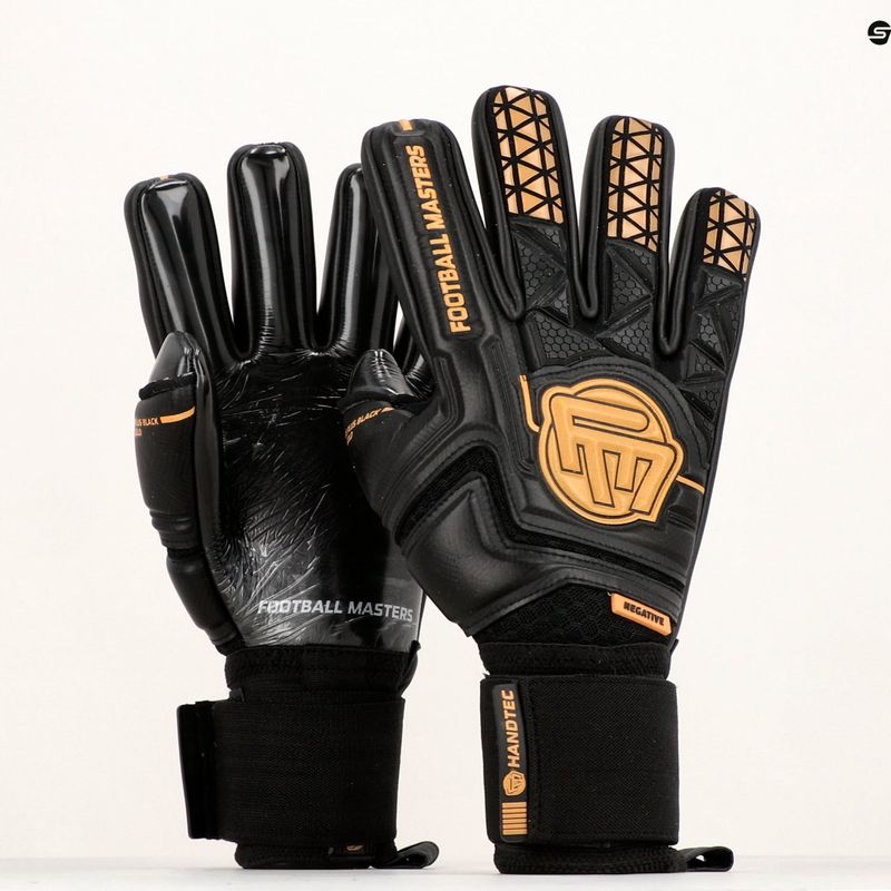 Rękawice bramkarskie Football Masters Voltage Plus NC v 4.0 czarne/złote 8