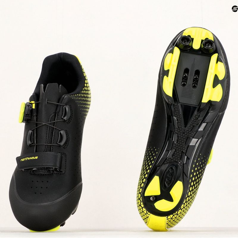 Buty rowerowe MTB męskie Northwave Origin Plus 2 black/yellow fluo 12