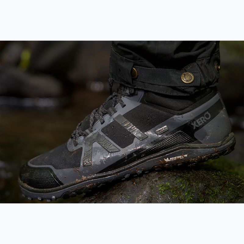 Buty barefoot Xero Shoes Scrambler Mid II WP black/asphalt 9
