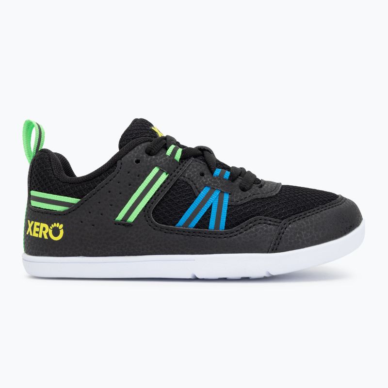 Buty barefoot dziecięce Xero Shoes Prio black/ lime 2