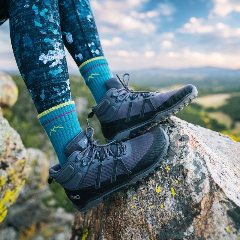 Buty barefoot damskie Xero Shoes Scrambler Trail Mid Asphalt/Black 7