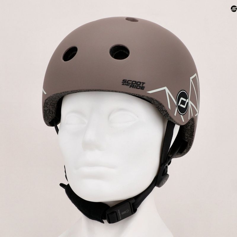 Kask dziecięcy Scoot & Ride XXS-S brown lines 12