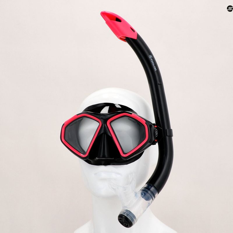 Zestaw do snorkelingu Aqualung Hawkeye Combo black/pink 12