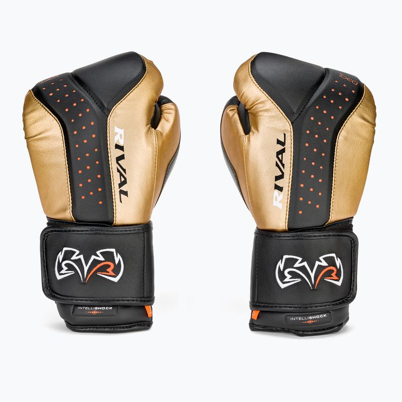 Rękawice bokserskie Rival RB10 Intelli-Shock Bag black/gold 2