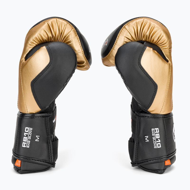 Rękawice bokserskie Rival RB10 Intelli-Shock Bag black/gold 4