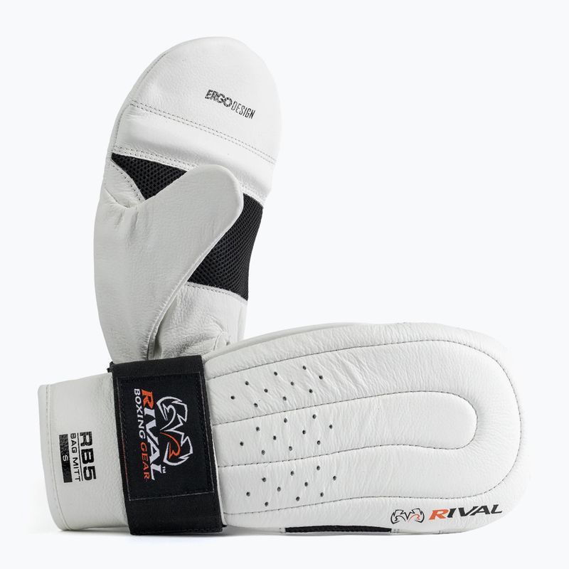 Rękawice bokserskie Rival RB5 Bag Mitts white/black 2
