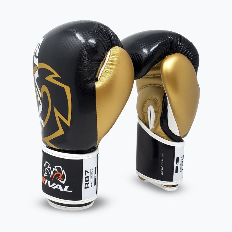 Rękawice bokserskie Rival RB7 Fitness Plus Bag black/gold 2