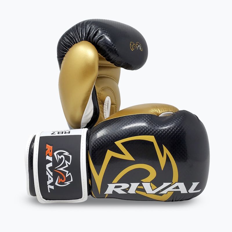 Rękawice bokserskie Rival RB7 Fitness Plus Bag black/gold 3