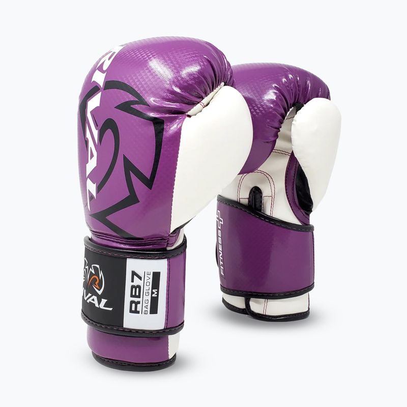 Rękawice bokserskie Rival RB7 Fitness Plus Bag purple/white 2