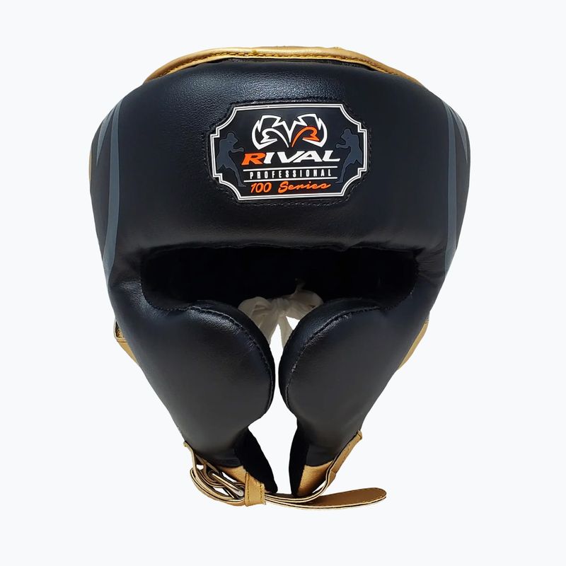 Kask bokserski Rival RHG100 Professional Headgear black/gold 2