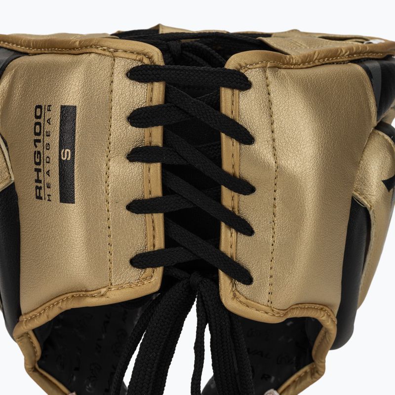 Kask bokserski Rival RHG100 Professional Headgear black/gold 5