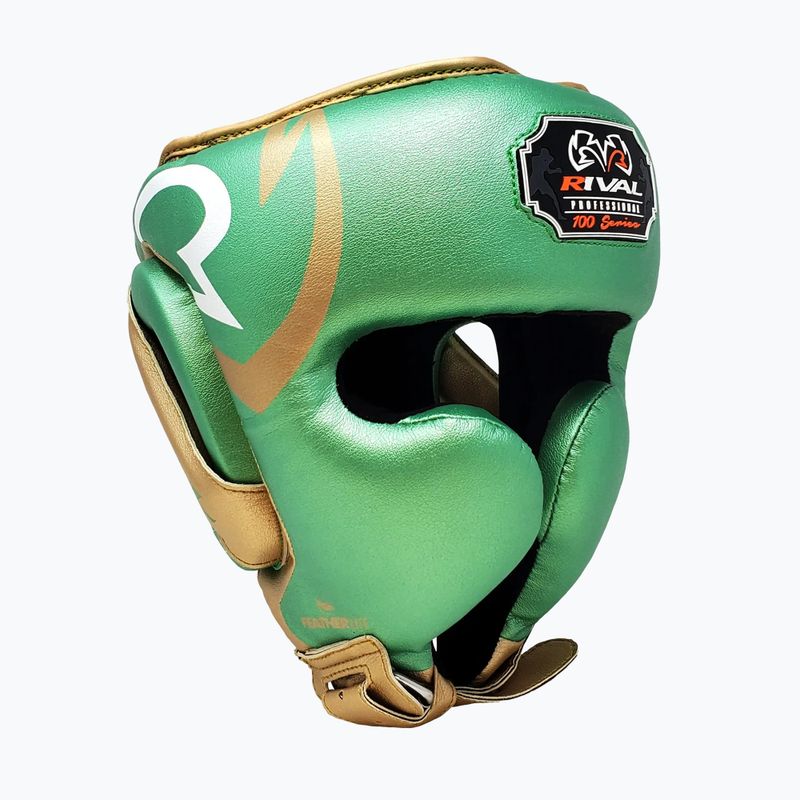 Kask bokserski Rival RHG100 Professional Headgear green/gold 2