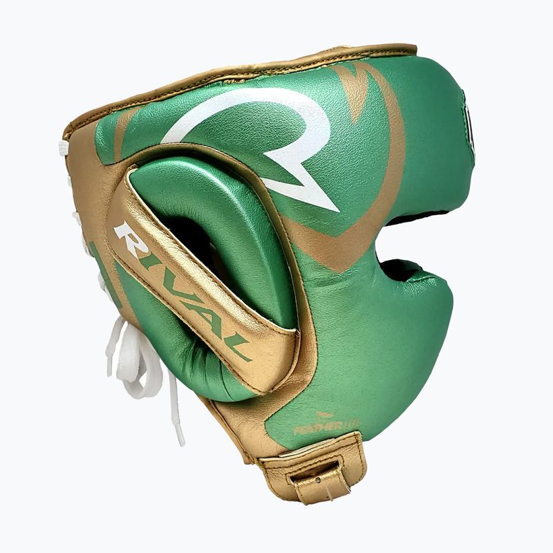 Kask bokserski Rival RHG100 Professional Headgear green/gold 4