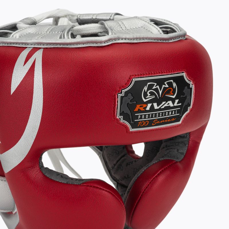 Kask bokserski Rival RHG100 Professional Headgear red/silver 4