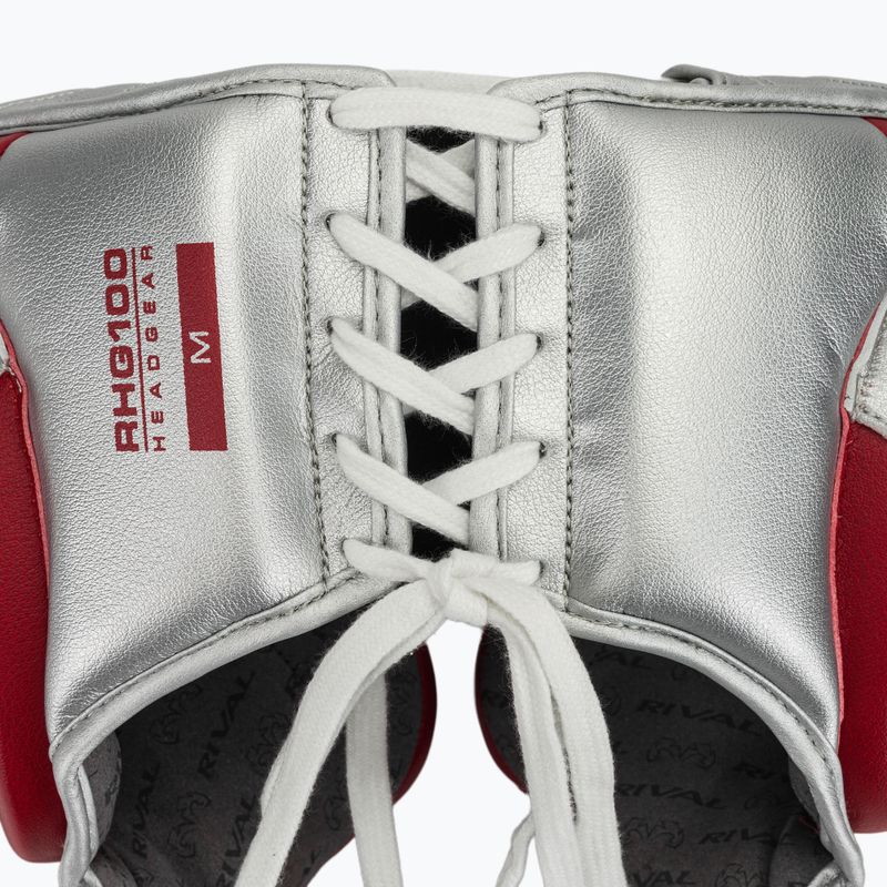 Kask bokserski Rival RHG100 Professional Headgear red/silver 5