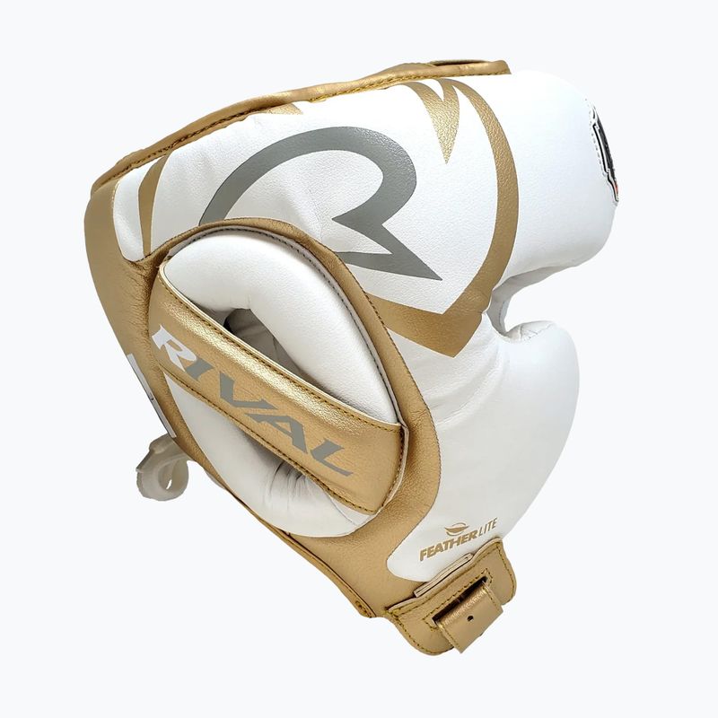 Kask bokserski Rival RHG100 Professional Headgear white/gold 4