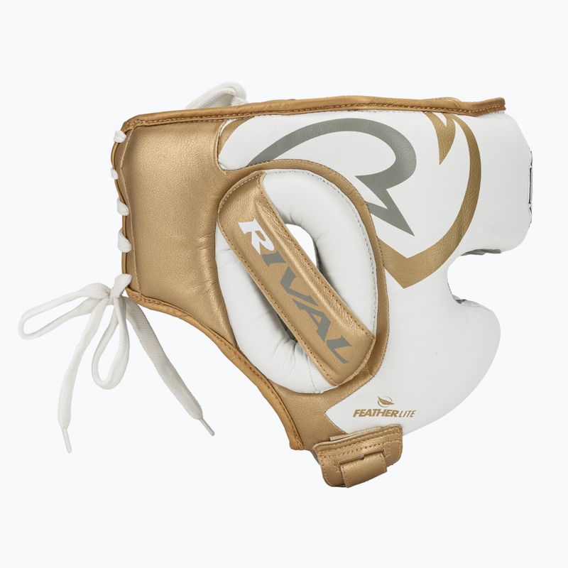 Kask bokserski Rival RHG100 Professional Headgear white/gold 2