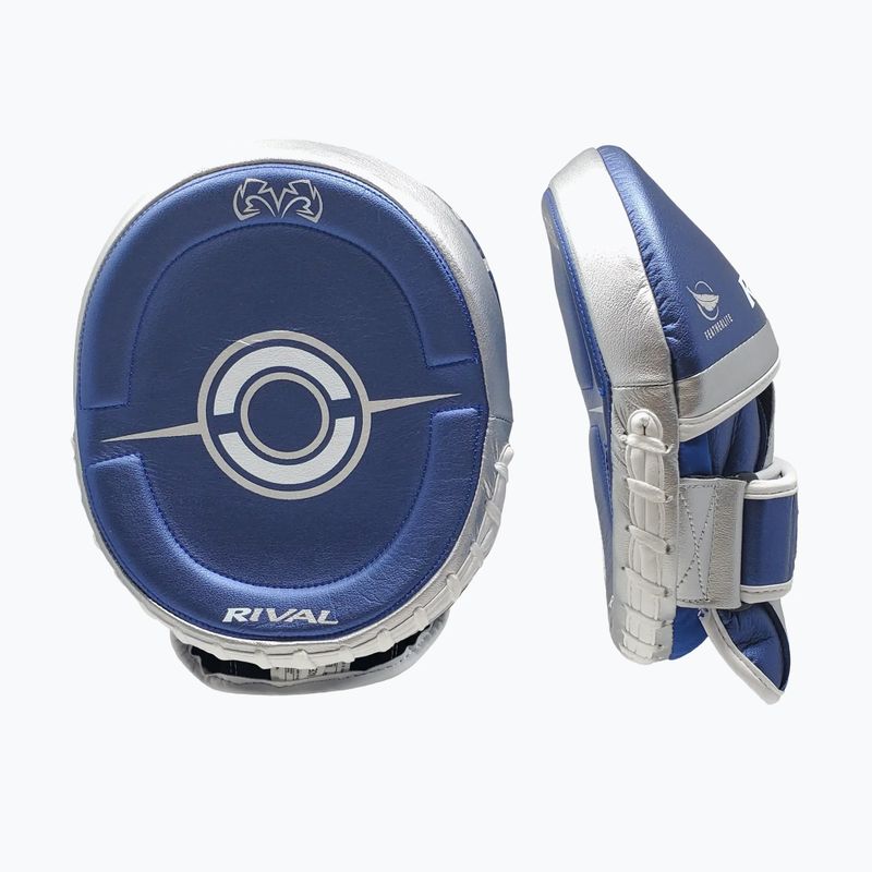 Łapy treningowe trenerskie Rival Professional Punch Mitts blue/silver 2