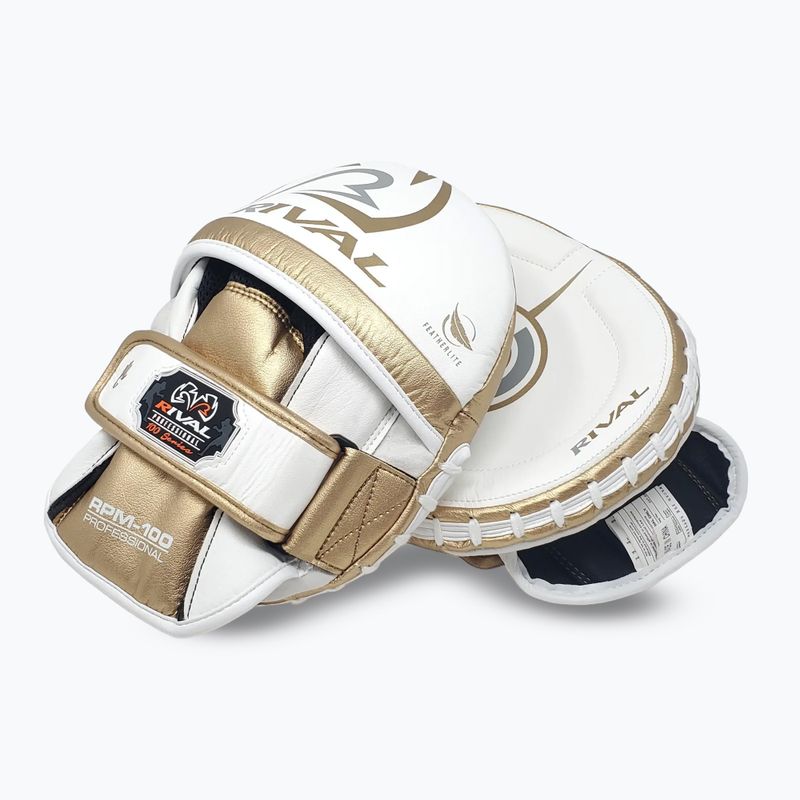 Łapy treningowe trenerskie Rival Professional Punch Mitts white/gold 3