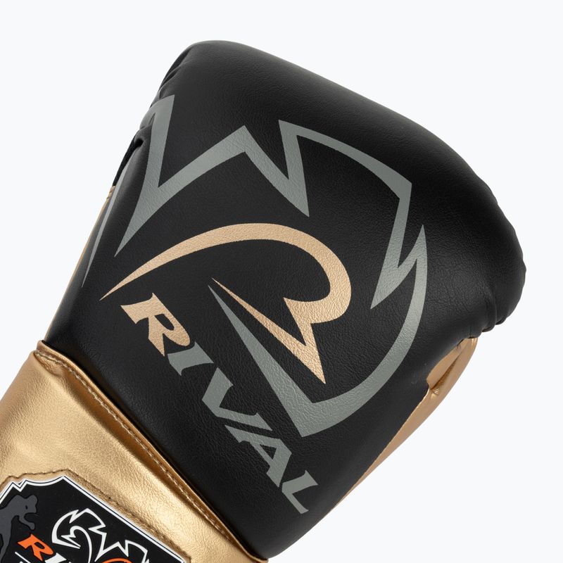 Rękawice bokserskie Rival RS100 Professional black/gold 5