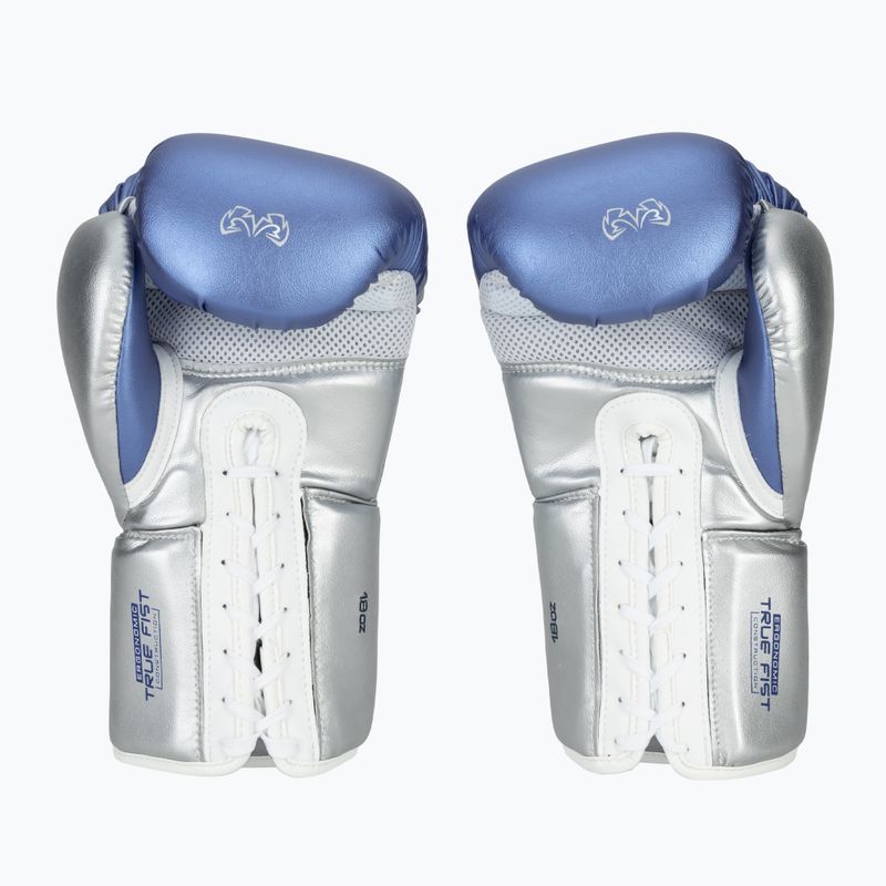 Rękawice bokserskie Rival RS100 Professional blue/silver 3