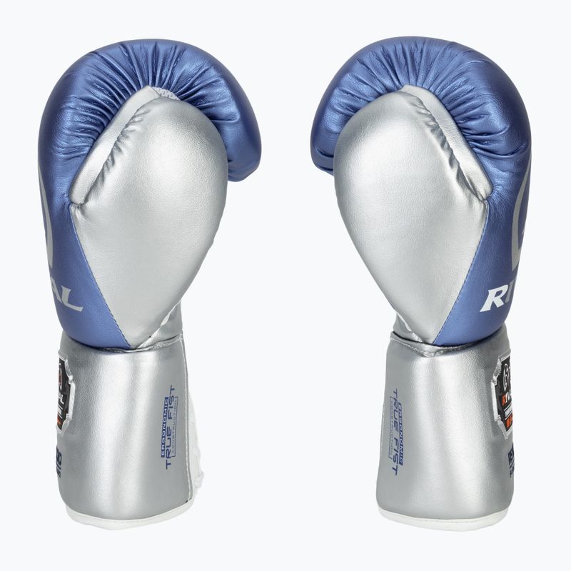 Rękawice bokserskie Rival RS100 Professional blue/silver 4