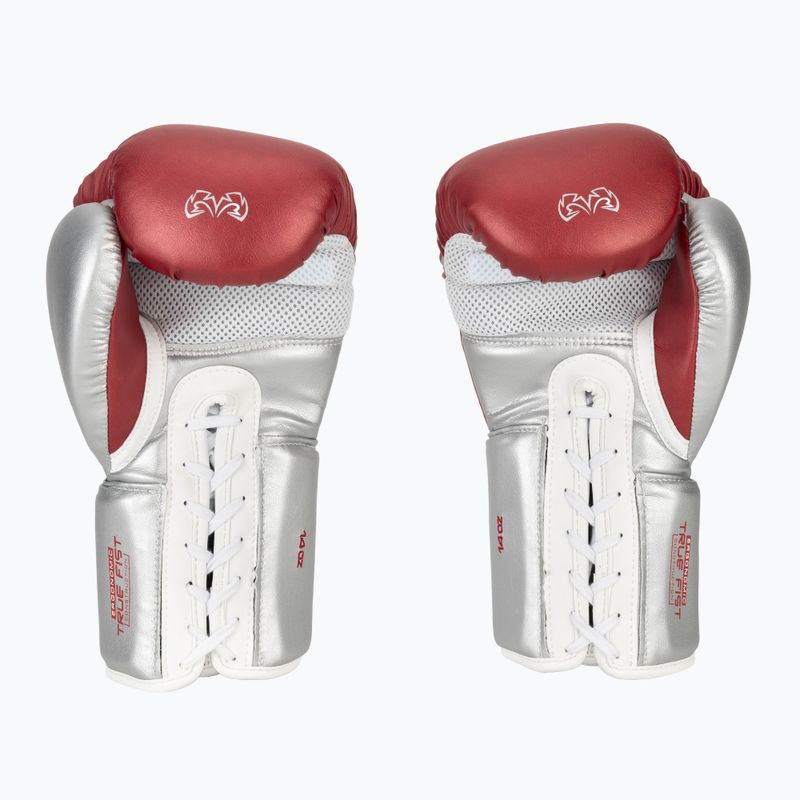 Rękawice bokserskie Rival RS100 Professional red/silver 3