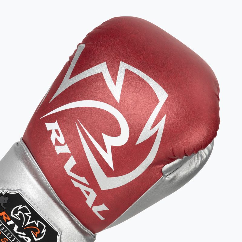 Rękawice bokserskie Rival RS100 Professional red/silver 5