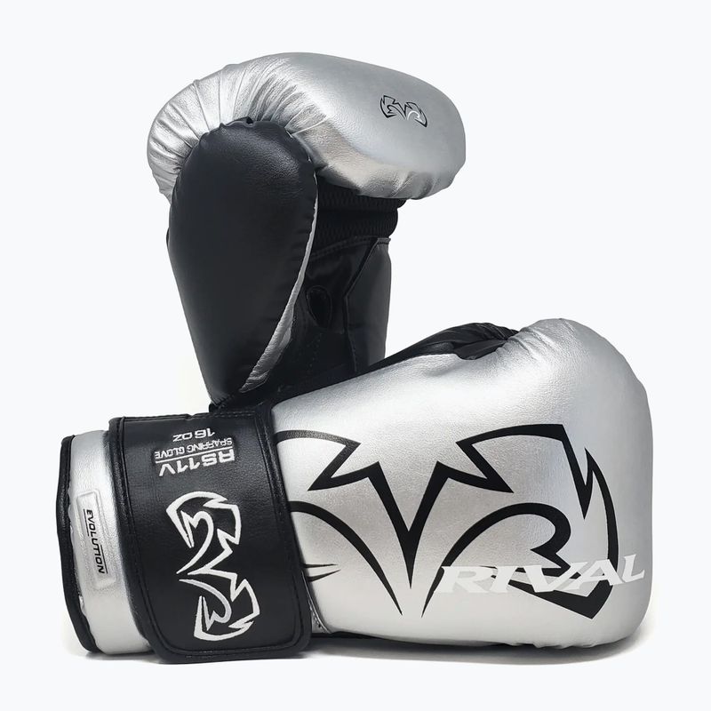 Rękawice bokserskie Rival RS11V Evolution silver 3