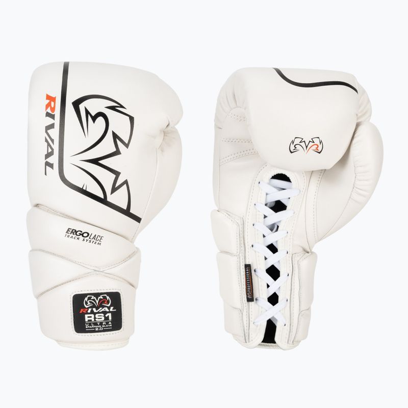 Rękawice bokserskie Rival RS1 Ultra Sparring 2.0 white