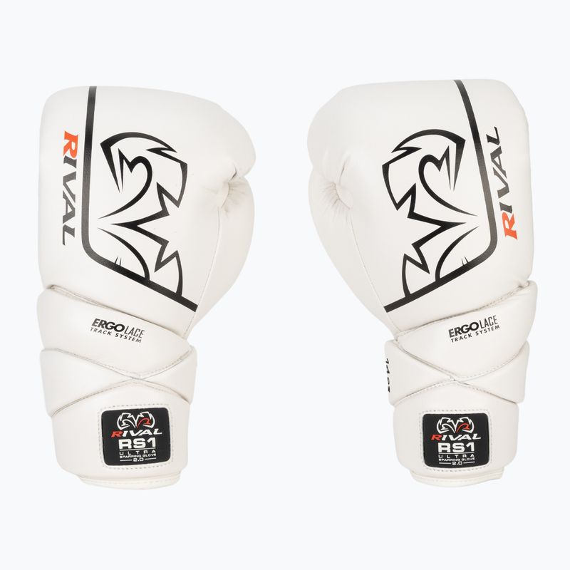 Rękawice bokserskie Rival RS1 Ultra Sparring 2.0 white 2