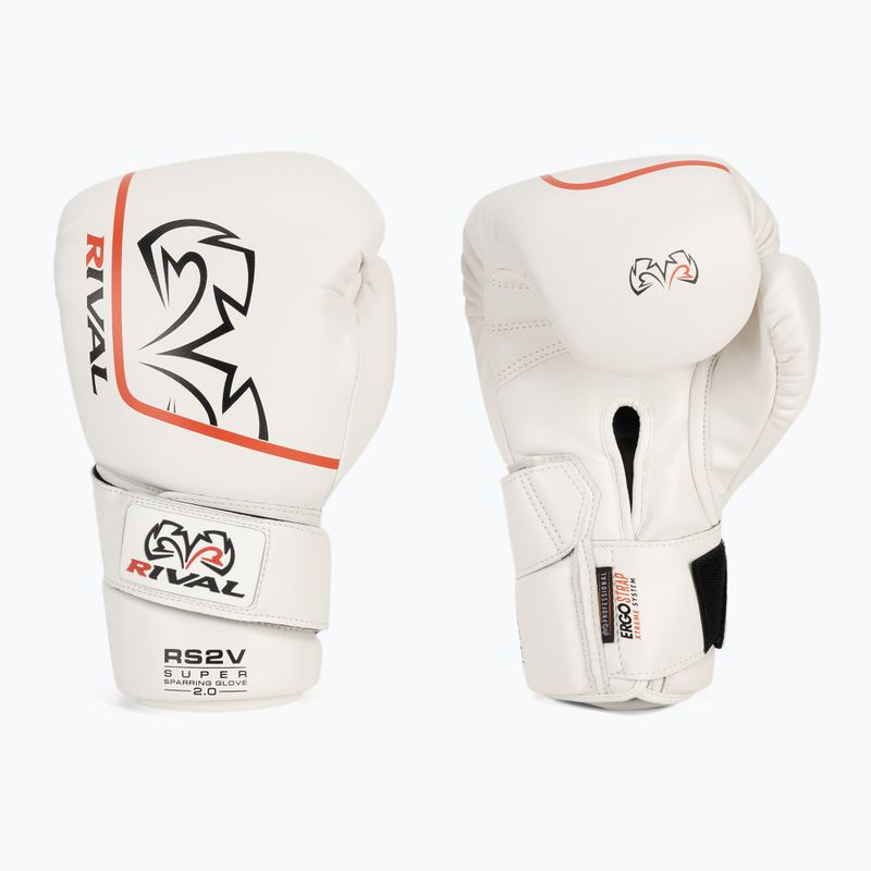 Rękawice bokserskie Rival Super Sparring 2.0 white