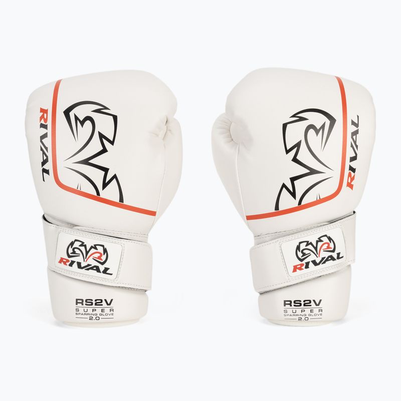 Rękawice bokserskie Rival Super Sparring 2.0 white 2